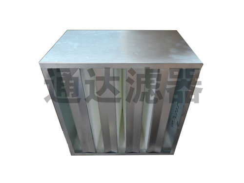 V型鍍鋅框大風量高效箱式過濾器